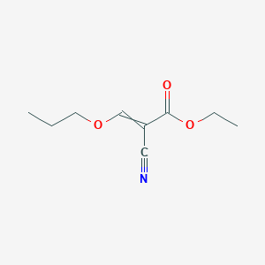 molecular formula C9H13NO3 B14372077 Ethyl 2-cyano-3-propoxyprop-2-enoate CAS No. 90279-65-5