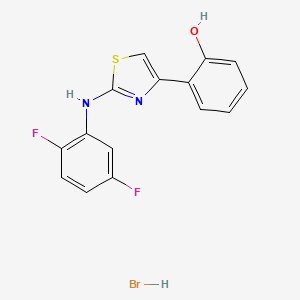 molecular formula C15H11BrF2N2OS B1437208 2-(2,5-Difluorophenyl)amino-4-(2-hydroxyphenyl)-1,3-thiazole hydrobromide CAS No. 1210224-35-3