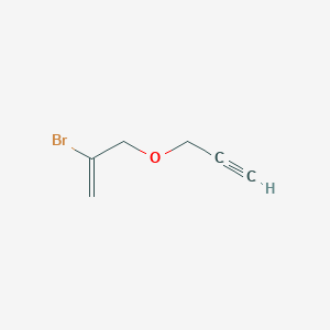 molecular formula C6H7BrO B14372089 1-Propene, 2-bromo-3-(2-propynyloxy)- CAS No. 90262-29-6