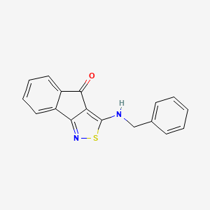 molecular formula C17H12N2OS B14372090 3-(Benzylamino)-4H-indeno[1,2-C][1,2]thiazol-4-one CAS No. 90180-52-2