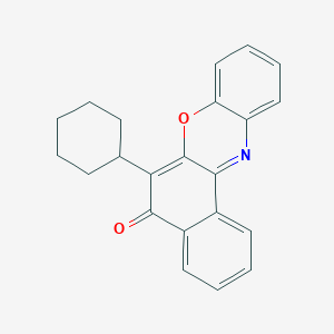 molecular formula C22H19NO2 B14372168 6-Cyclohexyl-5H-benzo[a]phenoxazin-5-one CAS No. 89984-89-4