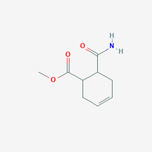 molecular formula C9H13NO3 B14372186 Methyl 6-carbamoylcyclohex-3-ene-1-carboxylate CAS No. 90643-60-0
