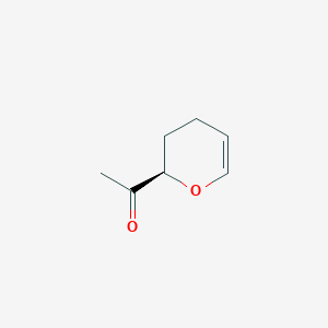 molecular formula C7H10O2 B143722 1-[(2R)-3,4-Dihydro-2H-pyran-2-yl]ethanone CAS No. 129137-87-7