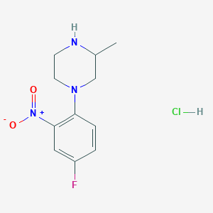 1-(4-Fluoro-2-nitrophenyl)-3-methylpiperazine hydrochloride