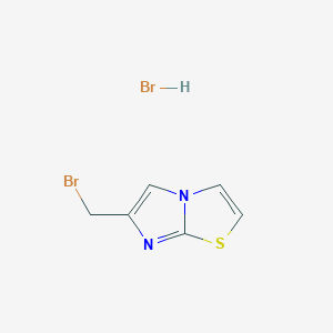molecular formula C6H6Br2N2S B1437230 6-(Bromomethyl)imidazo[2,1-b][1,3]thiazole hydrobromide CAS No. 330196-49-1