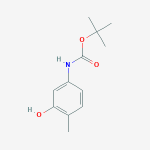 molecular formula C12H17NO3 B1437231 Tert-butyl (3-hydroxy-4-methylphenyl)carbamate CAS No. 345893-26-7
