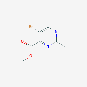 molecular formula C7H7BrN2O2 B1437232 5-溴-2-甲基嘧啶-4-甲酸甲酯 CAS No. 1211530-20-9