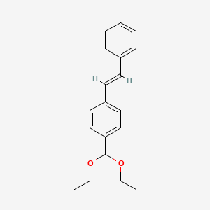 molecular formula C19H22O2 B1437234 4-(Diethoxymethyl)-trans-stilbene CAS No. 381716-24-1