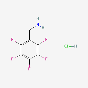 molecular formula C7H5ClF5N B1437240 Benzenemethanamine, 2,3,4,5,6-pentafluoro-, hydrochloride CAS No. 154128-88-8