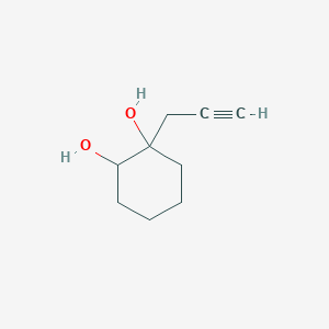 molecular formula C9H14O2 B14372405 1-(Prop-2-yn-1-yl)cyclohexane-1,2-diol CAS No. 90473-74-8