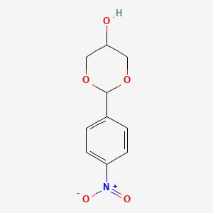 molecular formula C10H11NO5 B14372406 2-(4-Nitrophenyl)-1,3-dioxan-5-ol CAS No. 89863-03-6