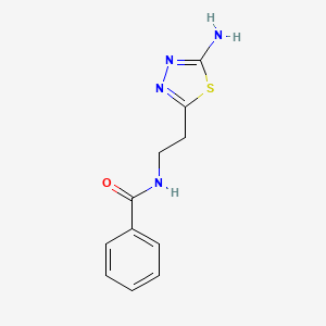 molecular formula C11H12N4OS B1437243 N-[2-(5-amino-1,3,4-thiadiazol-2-yl)ethyl]benzamide CAS No. 1199215-56-9