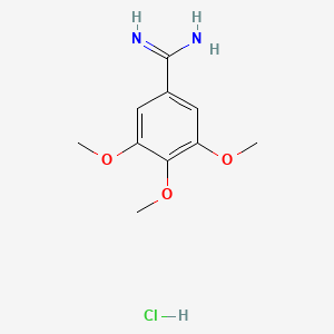 molecular formula C10H15ClN2O3 B1437244 3,4,5-Trimethoxybenzimidamide hydrochloride CAS No. 4156-59-6