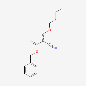 molecular formula C15H17NO2S B14372446 O-Benzyl 3-butoxy-2-cyanoprop-2-enethioate CAS No. 90279-80-4