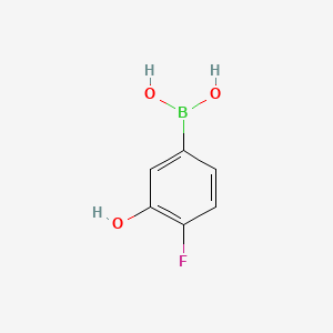 molecular formula C6H6BFO3 B1437245 4-Fluoro-3-hydroxyphenylboronic acid CAS No. 913835-74-2