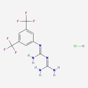 molecular formula C10H10ClF6N5 B1437246 1-[3,5-双(三氟甲基)苯基]双胍盐酸盐 CAS No. 36068-40-3