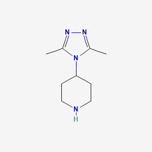 B1437247 4-(3,5-Dimethyl-4H-1,2,4-triazol-4-YL)piperidine CAS No. 795310-52-0