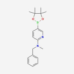 molecular formula C19H25BN2O2 B1437249 N-苄基-N-甲基-5-(4,4,5,5-四甲基-1,3,2-二氧杂硼烷-2-基)吡啶-2-胺 CAS No. 1073354-30-9