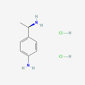 molecular formula C8H14Cl2N2 B1437250 (R)-4-(1-Aminoethyl)aniline dihydrochloride CAS No. 65645-32-1