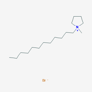 molecular formula C17H36BrN B14372509 Pyrrolidinium, 1-dodecyl-1-methyl-, bromide CAS No. 91847-28-8