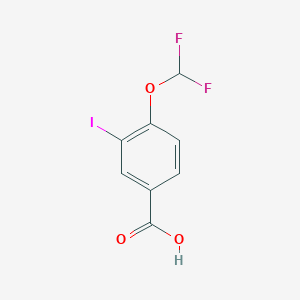 molecular formula C8H5F2IO3 B1437251 4-(Difluoromethoxy)-3-iodobenzoic acid CAS No. 1131588-14-1