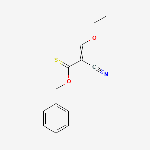 molecular formula C13H13NO2S B14372518 O-Benzyl 2-cyano-3-ethoxyprop-2-enethioate CAS No. 90279-79-1