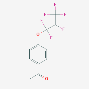 molecular formula C11H8F6O2 B1437252 1-[4-(1,1,2,3,3,3-Hexafluoro-propoxy)-phenyl]-ethanone CAS No. 933673-41-7