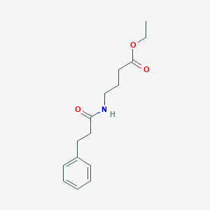 molecular formula C15H21NO3 B14372525 Ethyl 4-(3-phenylpropanamido)butanoate CAS No. 90068-81-8