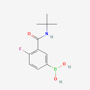 molecular formula C11H15BFNO3 B1437254 (3-(tert-Butylcarbamoyl)-4-fluorophenyl)boronic acid CAS No. 874219-26-8