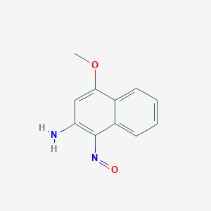 molecular formula C11H10N2O2 B14372559 4-Methoxy-1-nitrosonaphthalen-2-amine CAS No. 90072-96-1