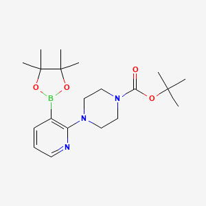 molecular formula C20H32BN3O4 B1437257 叔丁基 4-(3-(4,4,5,5-四甲基-1,3,2-二氧杂硼环-2-基)吡啶-2-基)哌嗪-1-羧酸酯 CAS No. 1073354-42-3