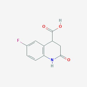 molecular formula C10H8FNO3 B1437258 6-Fluoro-2-oxo-1,2,3,4-tetrahydroquinoline-4-carboxylic acid CAS No. 869722-33-8