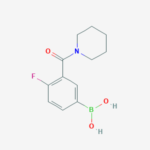 molecular formula C12H15BFNO3 B1437261 4-Fluoro-3-(piperidine-1-carbonyl)phenylboronic acid CAS No. 874219-30-4