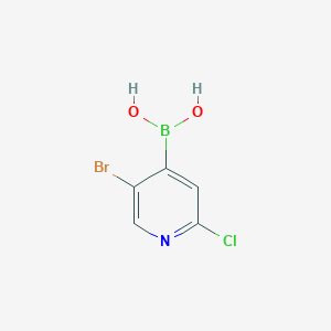molecular formula C5H4BBrClNO2 B1437263 (5-Bromo-2-chloropyridin-4-yl)boronic acid CAS No. 871329-63-4