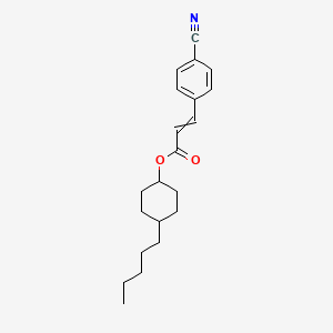 molecular formula C21H27NO2 B14372646 4-Pentylcyclohexyl 3-(4-cyanophenyl)prop-2-enoate CAS No. 90424-63-8