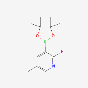 molecular formula C12H17BFNO2 B1437266 2-FLUORO-5-METHYLPYRIDINE-3-BORONIC ACID PINACOL ESTER CAS No. 1073371-96-6