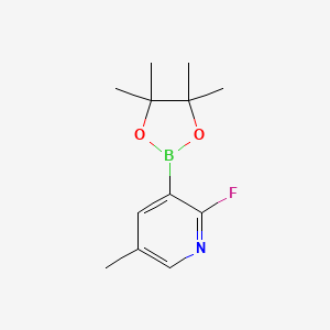 molecular formula C12H17BFNO2 B1437266 2-Fluoro-5-methyl-3-(4,4,5,5-tetramethyl-1,3,2-dioxaborolan-2-yl)pyridine CAS No. 1073371-96-6