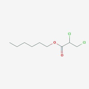 molecular formula C9H16Cl2O2 B14372664 Hexyl 2,3-dichloropropanoate CAS No. 89876-48-2