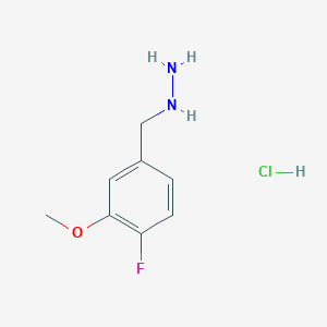 molecular formula C8H12ClFN2O B1437267 (3-Methoxy-4-fluorobenzyl)hydrazine hydrochloride CAS No. 766498-29-7