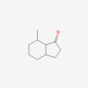 molecular formula C10H16O B14372687 1H-Inden-1-one, octahydro-7-methyl- CAS No. 92015-41-3