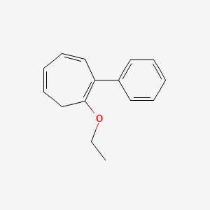 molecular formula C15H16O B14372717 1-Ethoxy-2-phenylcyclohepta-1,3,5-triene CAS No. 90127-99-4