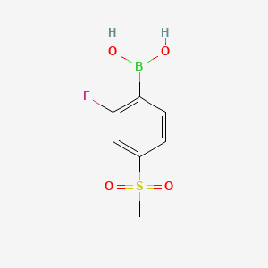 molecular formula C7H8BFO4S B1437273 2-氟-4-(甲磺酰基)苯硼酸 CAS No. 957060-85-4