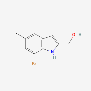 molecular formula C10H10BrNO B1437275 (7-Bromo-5-methyl-1H-indol-2-yl)methanol CAS No. 53590-76-4