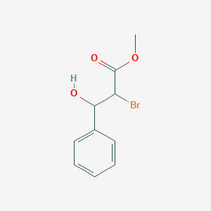 molecular formula C10H11BrO3 B14372757 Methyl 2-bromo-3-hydroxy-3-phenylpropanoate CAS No. 90841-69-3