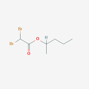 molecular formula C7H12Br2O2 B14372765 Acetic acid, dibromo, 1-methylbutyl ester CAS No. 90380-62-4