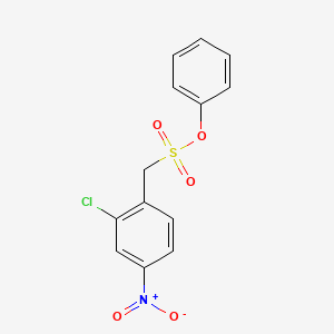 molecular formula C13H10ClNO5S B14372779 Phenyl (2-chloro-4-nitrophenyl)methanesulfonate CAS No. 89841-06-5
