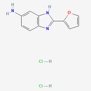 molecular formula C11H11Cl2N3O B1437278 2-(furan-2-yl)-1H-1,3-benzodiazol-5-amine dihydrochloride CAS No. 471270-88-9