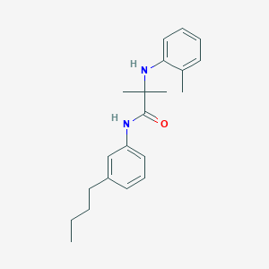 molecular formula C21H28N2O B14372783 N-(3-Butylphenyl)-2-methyl-N~2~-(2-methylphenyl)alaninamide CAS No. 90304-83-9