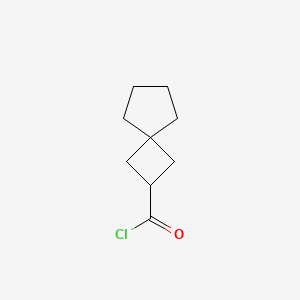 molecular formula C9H13ClO B14372790 Spiro[3.4]octane-2-carbonyl chloride CAS No. 91329-41-8