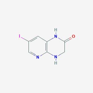 molecular formula C7H6IN3O B1437288 7-iodo-3,4-dihydropyrido[2,3-b]pyrazin-2(1H)-one CAS No. 957193-64-5